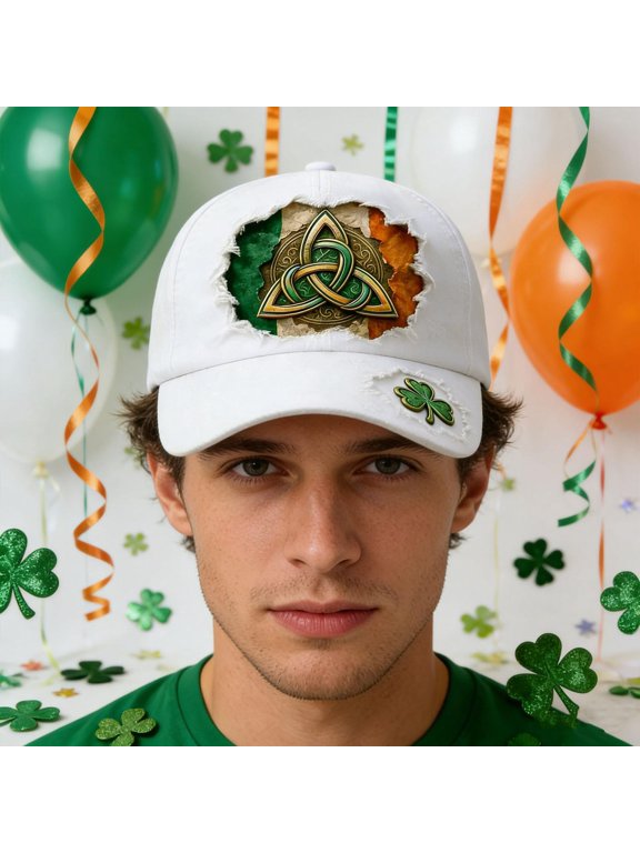 St Patricks Day Baseball Cap for Men and Women, Irish Shamrock Beer Hat with Adjustable Fit, Low Profile Semi-Structured Design for Casual Wear and Gifts