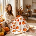 thumbnail image 1 of Dxssxc Thanksgiving Flannel Throw Blanket 27.6x39.4in, 4 Fall Patterns, for Sofa Bed Camping Cozy Warm Lightweight Cover, 1 of 6