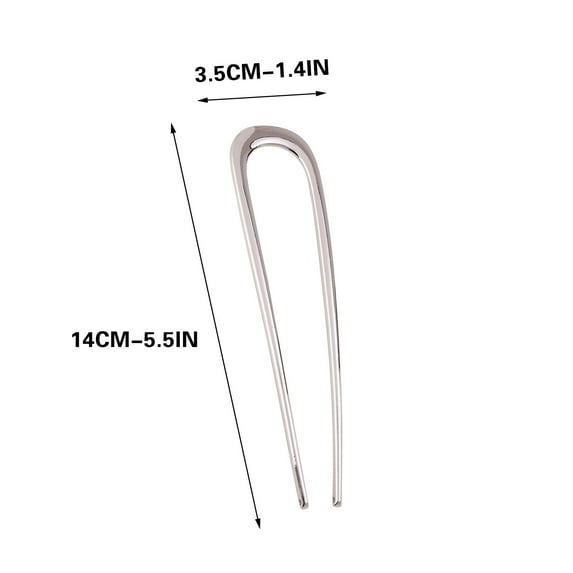 Dxssxc U-Shaped Double Prong Hair Pin Fork, Elegant French Twist Hair Clip, Updo Styling Accessory for Thick Hair