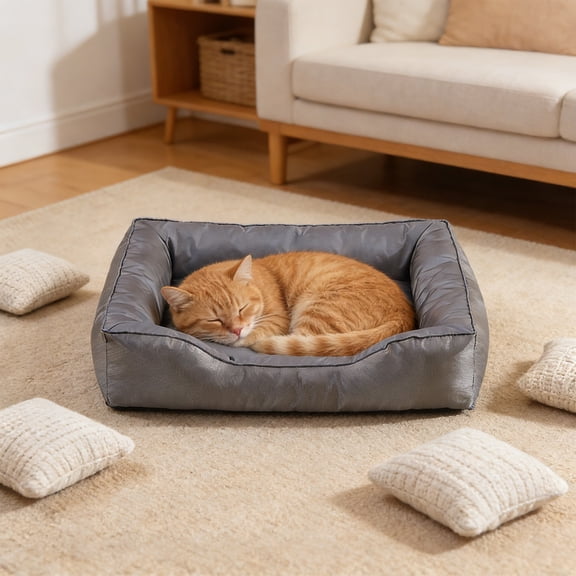 Dxssxc Waterproof Pet Bed for Dogs Cats, 4 Season Washable Dog Bed Non Slip Bottom, Portable Pet Mat for Indoor Outdoor, Folding Sleeping Pad for Crate Kennel Travel