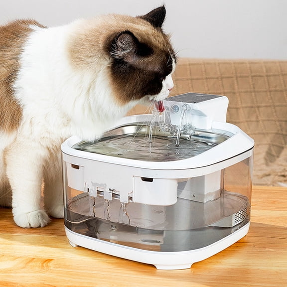 Dxssxc Wireless Pet Water Dispenser 4.5L Automatic Cat Fountain, 60 Day Battery Three Flow Modes Quiet Pump 20-30dB Sensor Activated for Cats Dogs