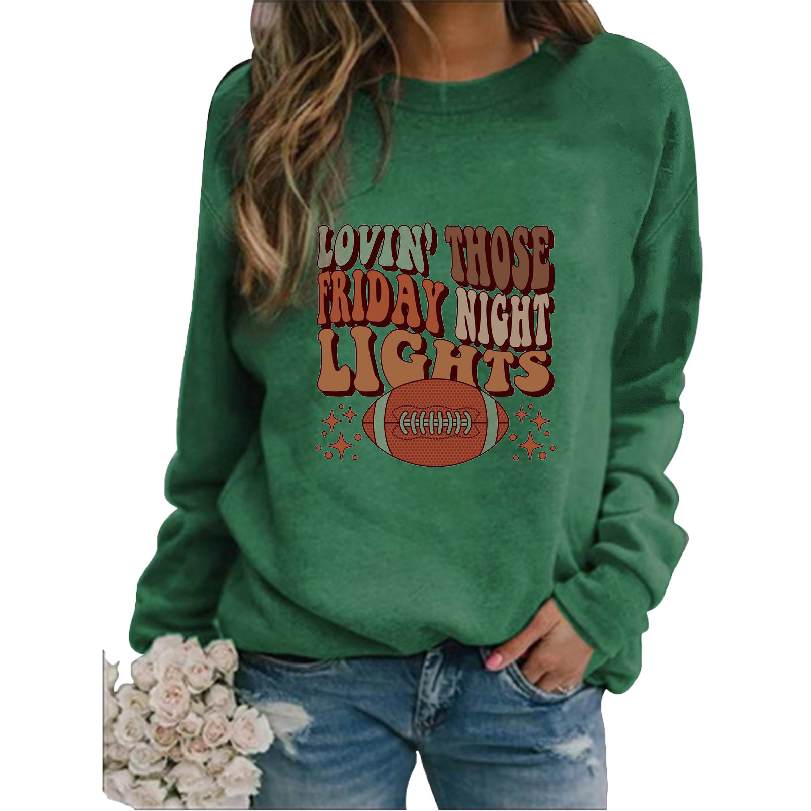 Dxssxc Women's Raglan Sweatshirt Dressy Casual Lovin' Those Friday