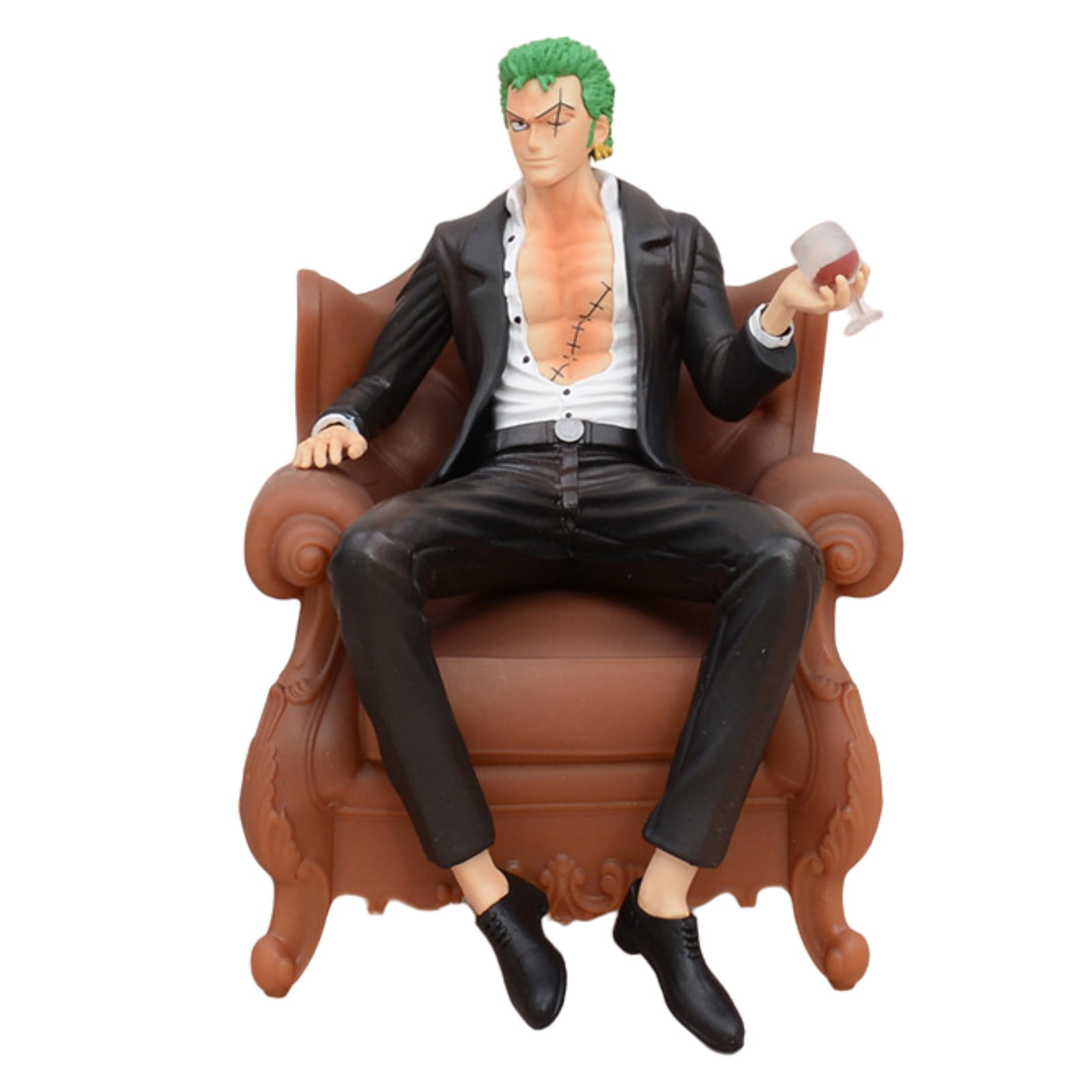 Dxuioz 14cm Sofa Roronoa Zoro Figure Action Figure PVC Handmade Sculpture Desktop Figure Collectible
