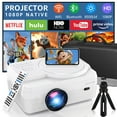 Dxyiitoo 1080P WiFi Bluetooth Projector LCD Display,8500LM Full HD