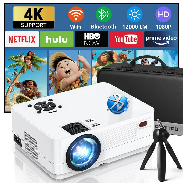 Projector with WiFi, Bluetooth, deals and Tripod