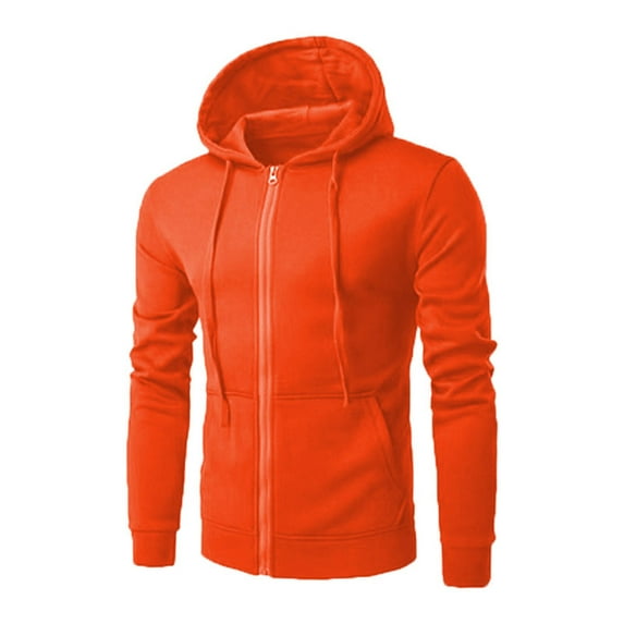 Dxzfnsa Men's Oversized Sweatshirt Coats Men's Solid Color Hooded Cardigan Loose Casual Long Sleeve Zipper Hoodies with Pockets