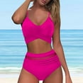 thumbnail image 1 of Dxzfnsa Bikini Sets for Women Two Piece Womens Push-Up Padded Swimsuits Fashionable Mid Rise Solid Color Bathing Suits Summer Soft Sleeveless Beachwear, 1 of 5