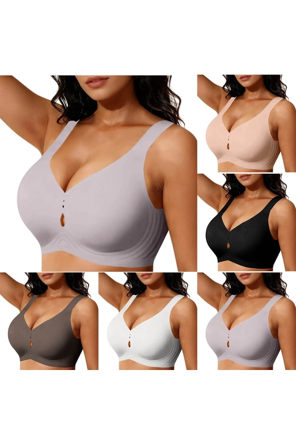 Bras for Women No Underwire Mesh Wireless Crossover Bra Seamless Full Coverage Lift T Shirt Sleep Bralettes (Beige,S)