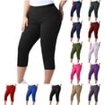 thumbnail image 1 of Dxzfnsa Capri Leggings for Women Plus Size High Waisted Capri Leggings with Pockets for Women Tummy Control Yoga Pants Women S-5XL, 1 of 9