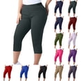 thumbnail image 1 of Dxzfnsa Capri Leggings for Women Plus Size High Waisted Capri Leggings with Pockets for Women Tummy Control Yoga Pants Women S-5XL, 1 of 8