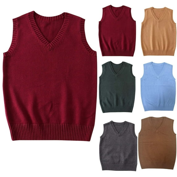 Dxzfnsa Fall Clothes for Women Women's Wool Blend RoundNeck Sweaters Vest Business Casual Trendy Tops Fall Outfits 2025 S-3XL