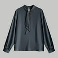 thumbnail image 1 of Dxzfnsa Womens Dressy Chiffon Blouse Business Work Casual Tie Neck Shirt Tops Long Sleeve Buttton Shirt, 1 of 3
