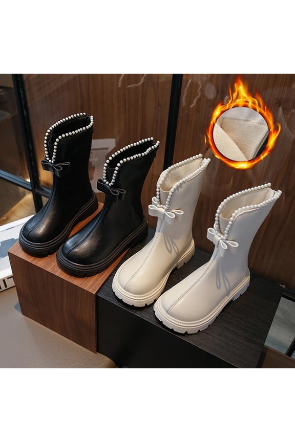 Girls Ankle Boots Girl's Glitter Chelsea Boot Kids Warm Low Heel Short Booties Girl Outdoor Shoes with Side Zipper for Toddler/Little Kid Cowboy Boots