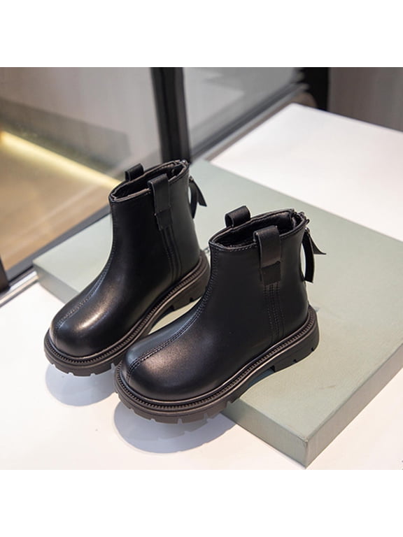 Girls Toddler Bow knot Ankle Boots Low Chunky Heel Side Zipper Cute Dress Booties Little Big Kid Womens Cowboy Boots