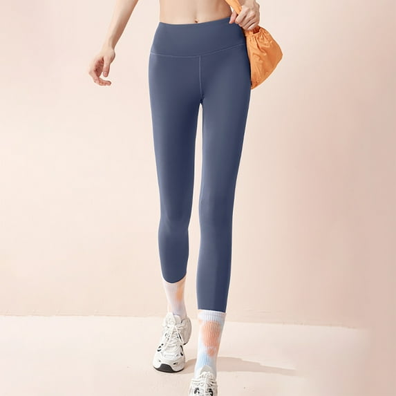 Dxzfnsa Women's Yoga Pants with Pockets Leggings for Women Tummy Control Workout Leggings for Women Compression Leggings Yoga Pants Women,Blue-M