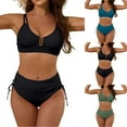 thumbnail image 1 of Dxzfnsa High Waisted Bikini Sets for Women Tummy Control Swimsuits Neon Two Piece V Neck Drawstring Bathing Suits 2026 S-2XL, 1 of 5