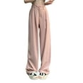 thumbnail image 1 of Dxzfnsa High Waisted Suit Pants for Women Fashionable Casual Solid Color Straight Leg Trousers with Pockets Womens Summer Casual Outfits, 1 of 7