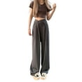 thumbnail image 1 of Dxzfnsa High Waisted Suit Pants for Women Fashionable Casual Solid Color Straight Leg Trousers with Pockets Womens Summer Casual Outfits, 1 of 4