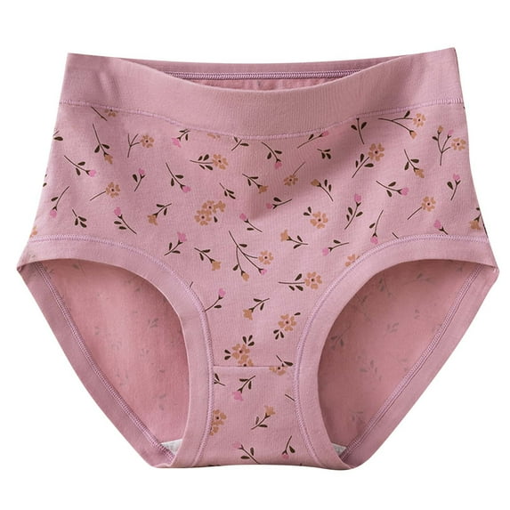 Dxzfnsa High Waisted Underwear for Women Cotton No Muffin Top Full Coverage Briefs Soft Stretch Ladies Panties Tummy Control Underwear for Women M-3XL