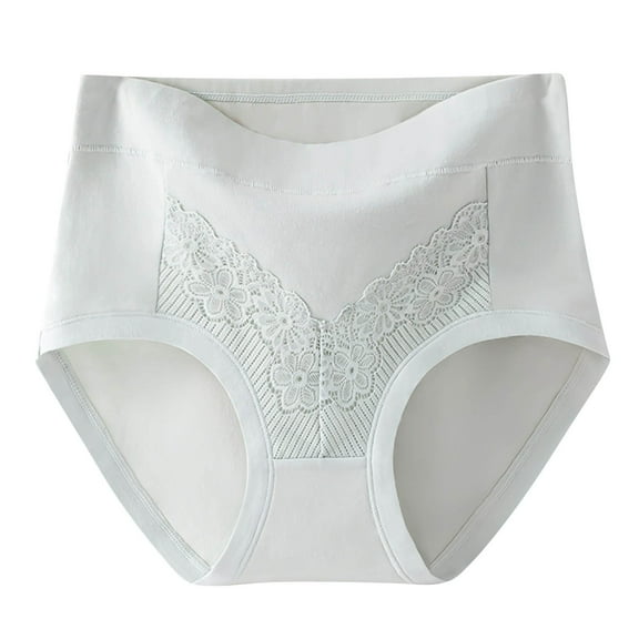 Dxzfnsa High Waisted Underwear for Women Tummy Control Cotton Plus Size Full Coverage Packs Ladies Panties Briefs Seamless Underwear for Women M-3XL