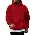 thumbnail image 1 of Dxzfnsa Men's & Big and Tall Men's Hoodie Sweatshirts Fashion Solid Color Long Sleeve Hoodies Comfy Casual Athletic Sweatshirts with Pocket, 1 of 5