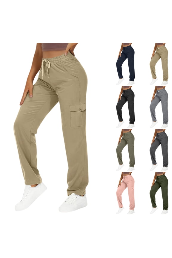 Joggers for Women - Ultra-Soft Lightweight Women Sweatpants with Pockets for Lounge Yoga Workout Hiking Pants Women(Khaki,S-2XL)