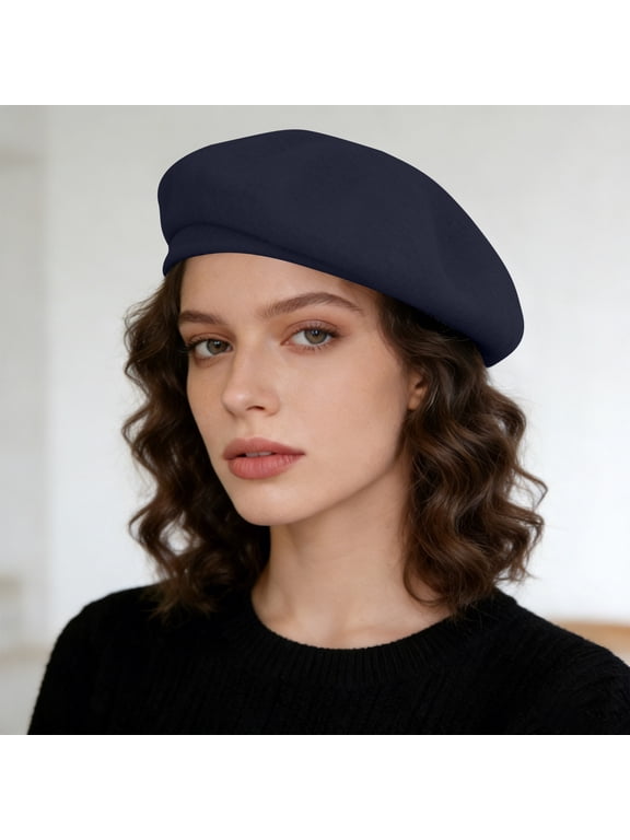 Ladies' Fashionable Casual Solid Color Hair Care Warm Drawstring Pile Cap Gift for Women