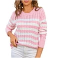 thumbnail image 1 of Dxzfnsa Long Sleeve Shirts for Women Women's Sweater 100% Cotton Long Sleeve Pullover Sweater Soft Lightweight Knit Tops 2025 S-XL, 1 of 6