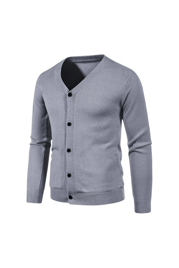 Men Cardigan Sweaters Men's Fashionable Solid Color Cardigans Button Up Knit Sweater Jackets Slim Fit Comfy Long Sleeve Sweaters