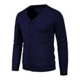thumbnail image 1 of Dxzfnsa Men Cardigan Sweaters Men's Fashionable Solid Color Cardigans Button Up Knit Sweater Jackets Slim Fit Comfy Long Sleeve Sweaters, 1 of 7