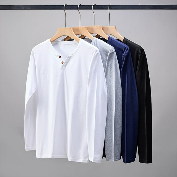 Dxzfnsa Men Solid Color Fashion Casual False Bilayer Flip Collar Warm Sweater Base Shirt Long Sleeve Man Fashion Casual Comfy Solid Loose Long Sleeve V-Neck Blouses Sweatshirts Pullover Blouse