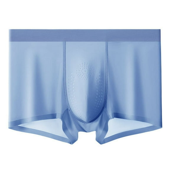 Dxzfnsa Men's Athletic Underwear - Performance Boxer Briefs For Men Pack - Anti Chafing Underwear Men Mens Underwear,Light Blue-XL