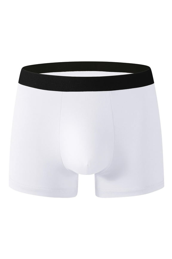 Men's Boxer Brief Cotton Stretch Soft Breathable Washable Reusable Everyday Boxer Underwear