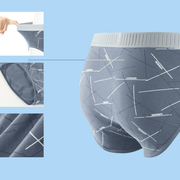 Dxzfnsa Men's Boxer Brief Underwear, Anti-Chafing, Moisture-Wicking Odor Control, (Reg or Long Leg) Bamboo Cool Underwear For Men,Light Blue-2XL