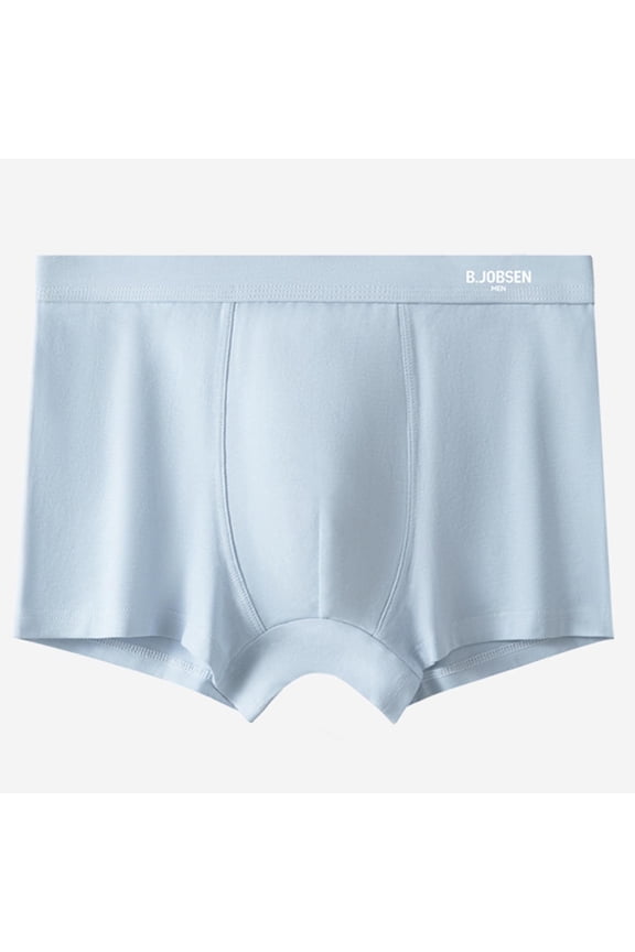 Men's Boxer Shorts 100% Cotton Classic Plaid Woven Boxers for Men Soft Breathable Mens Underwear with Button Fly Men's Clothing,Light Blue-2XL