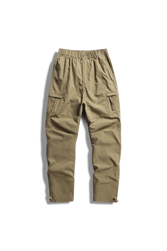 Men's Camo Cargo Work Pants Ripstop Lightweight Wild Army Military BDU Outdoor TrousersMens Cargo Pants,Khaki-M