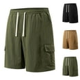 thumbnail image 1 of Dxzfnsa Men's Cargo Shorts Elastic Waistband Drawstring Summer Casual Cotton Big & Tall Relaxed Fit Work Shorts M-4XL, 1 of 9