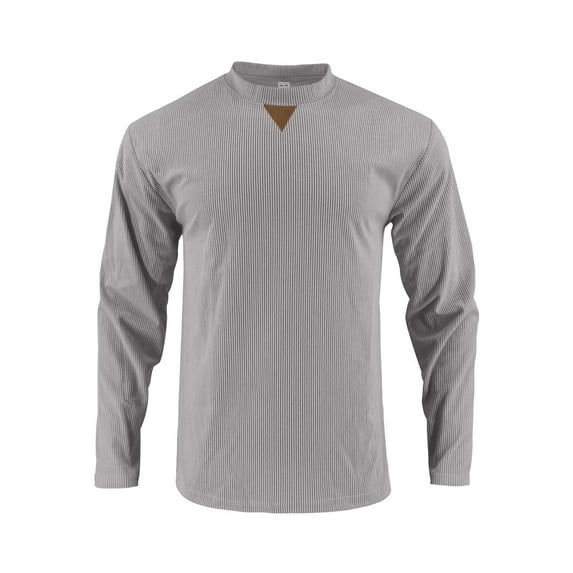Dxzfnsa Men's Casual Contrast Color T-Shirts Long Sleeve Crew Neck Tee Top Color Block Shirts Men's Casual Fashion Solid Color Long Sleeved Round-Neck Blouses/Shirts