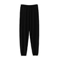 thumbnail image 1 of Dxzfnsa Men's Cotton Pajama Pants Mens Stretch Solid Color Pajama Pants Casual Drawstring Elastic Waist Long Pants Sleep Pants with Pockets, 1 of 3