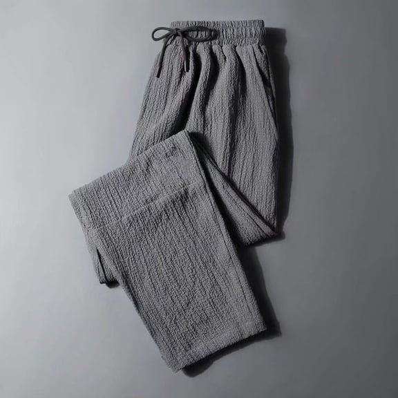 Dxzfnsa Men's Cotton Yoga Sweatpants Athletic Lounge Pants Open Bottom Casual Jersey Pants for Men with Pockets Sweatpants,Dark Gray-XL