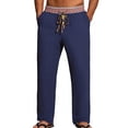 thumbnail image 1 of Dxzfnsa Men's Elastic Waist Hiking Pants Water Resistant Quick-Dry Lightweight Outdoor Sweatpants with Zipper Pockets golf pants men(Navy,3XL), 1 of 8