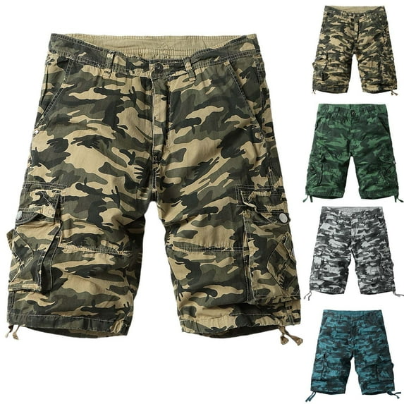 Dxzfnsa Men's Hiking Cargo Shorts with Pockets Lightweight Outdoor Casual Shorts for Men Trip Work Camping Fishing Golf S-4XL