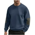 thumbnail image 1 of Dxzfnsa Men's Long Sleeve Pure Cotton T-Shirt Crewneck Pocket Tee Longline Casual Lightweight Fall Basic Shirts Men's Color Blocked Long Sleeved Round Neck Pullover Hoodie, 1 of 8