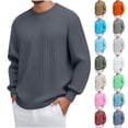 thumbnail image 1 of Dxzfnsa Men's Long Sleeve Pure Cotton T-Shirt Crewneck Pocket Tee Longline Casual Lightweight Fall Basic Shirts Men's Vintage Casual Solid Color Round Neck Fashion Long Sleeve T-shirt, 1 of 7