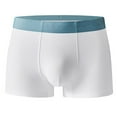 thumbnail image 1 of Dxzfnsa Men's Mid Length Boxer Briefs - Inseam Breathable and Supportive Men's Underwear with Moisture-Wicking Fabric Cotton Underwear,White-XL, 1 of 2
