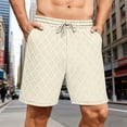 thumbnail image 1 of Dxzfnsa Men's Oversize Shorts Summer Drawstring Elastic Waist Jogger Shorts Mens Casual Solid Color Texture Shorts Beach Sweat Shorts with Pockets, 1 of 8