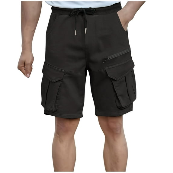 Dxzfnsa Men's Running Shorts Gym Athletic Workout Shorts for Men Sports Shorts with Zipper Pocket Baggy Sweatpants Men S-3XL