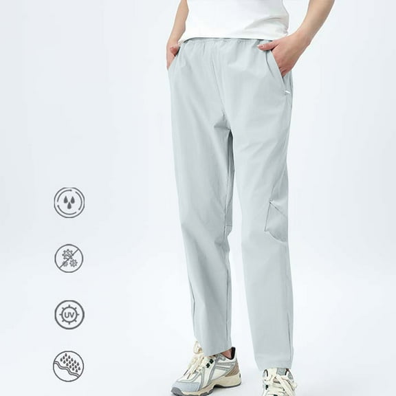 Dxzfnsa Men's Sweatpants with Zipper Pockets Athletic Pants Traning Track Pants Joggers for Men Soccer, Running, Workout Hiking Pants Men,Gray-S