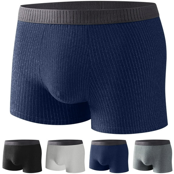 Dxzfnsa Men's Tagless Briefs Coverd Waistband Comfort Soft Underwear with Contour Pouch Breathable Underpants Cotton Underwear L-5XL