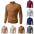 thumbnail image 1 of Dxzfnsa Men's Turtleneck Sweater Pullover Regular Fit Pure Cotton Long Sleeve Lightweight Knit Casual Smart Layerin Fall Winter Outwear M-3XL, 1 of 7